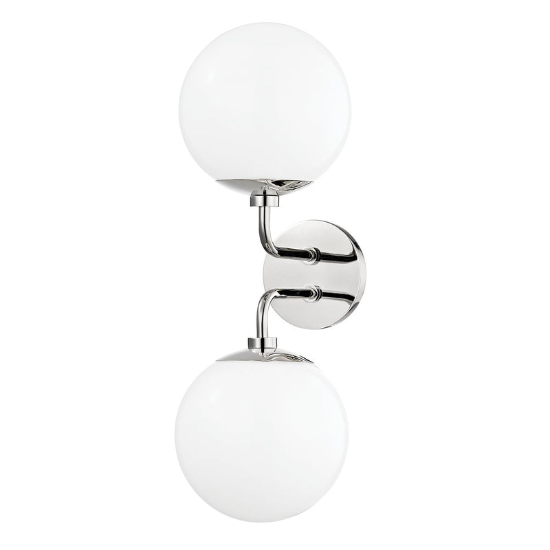 Stella 2-Light Bath Vanity Light in Polished Nickel