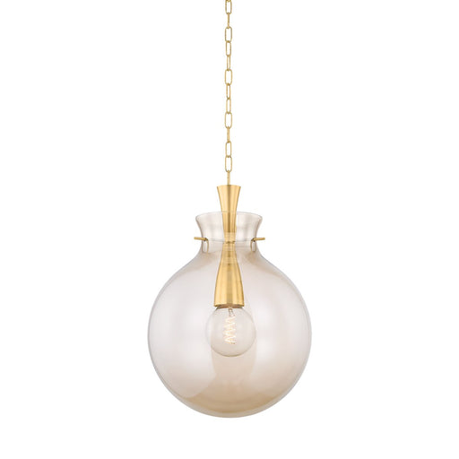 Benita Pendant in Aged Brass