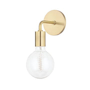 Ava Small Wall Sconce in Aged Brass