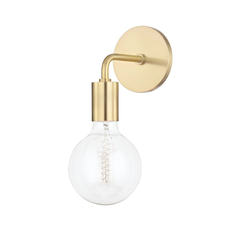 Ava Small Wall Sconce in Aged Brass