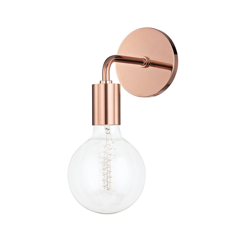 Ava Small Wall Sconce in Polished Copper