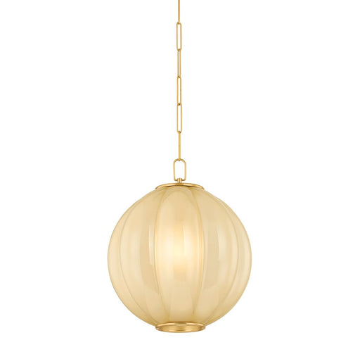 Bernadine Large Pendant in Aged Brass
