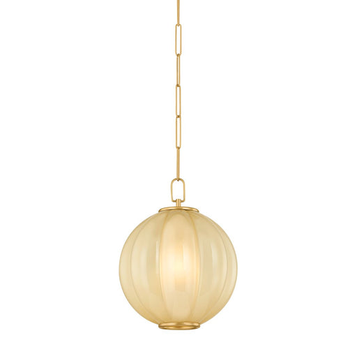 Bernadine Small Pendant in Aged Brass