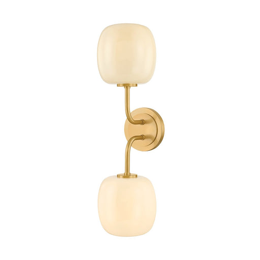 Lisette 2-Light Bath Sconce in Aged Brass