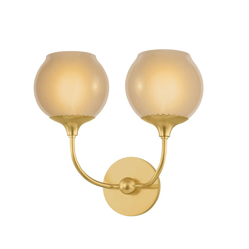 Daya 2-Light Wall Sconce in Aged Brass