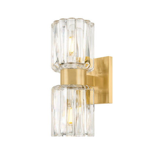 Danae 2-Light Bath Sconce in Aged Brass