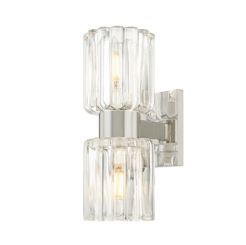 Danae 2-Light Bath Sconce in Polished Nickel