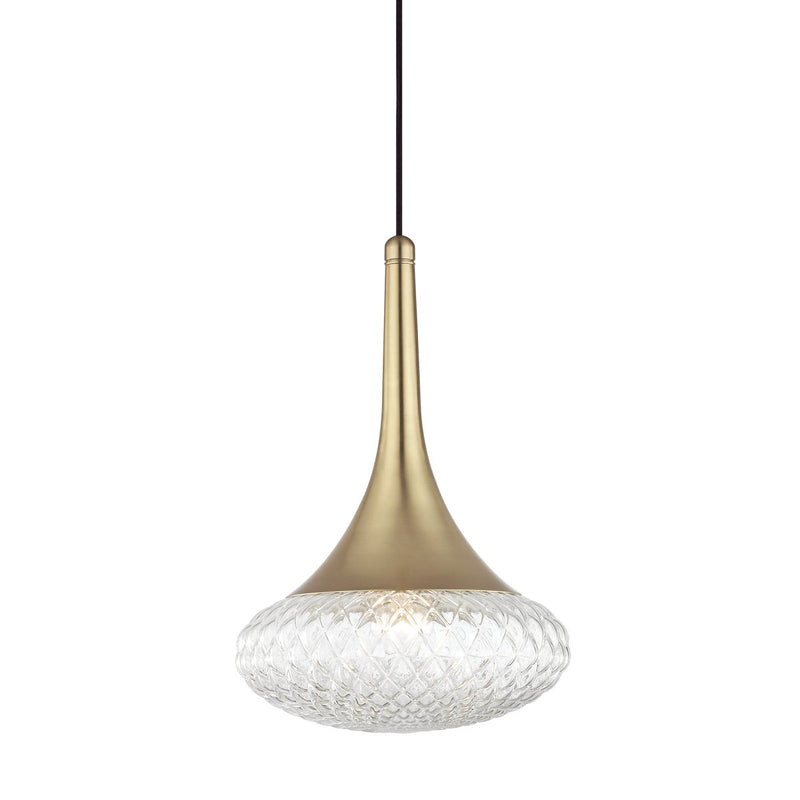 Bella Large Pendant in Aged Brass