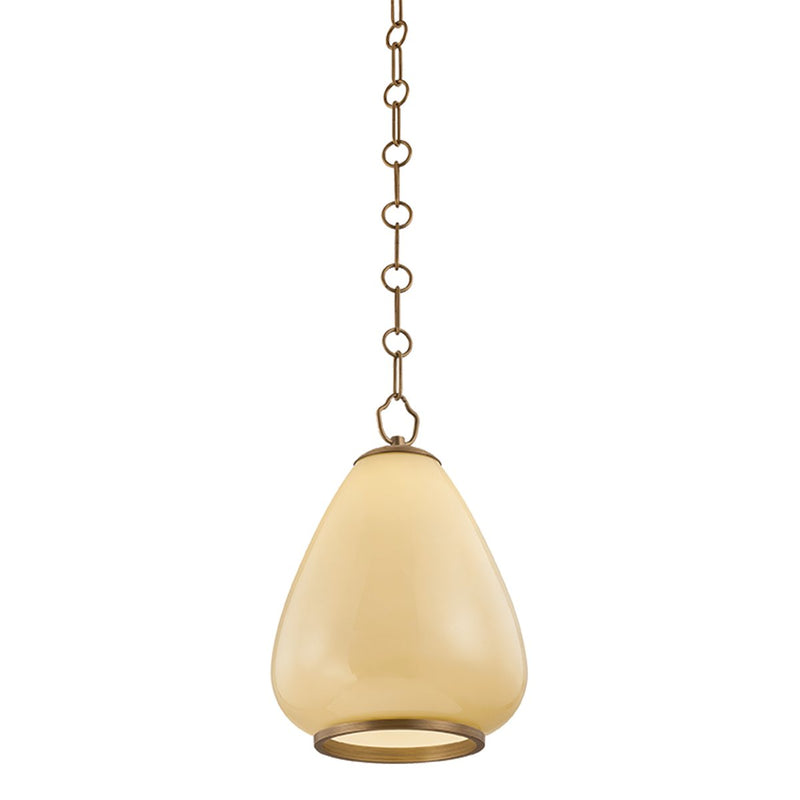 Maliah Small Pendant in Patina Brass