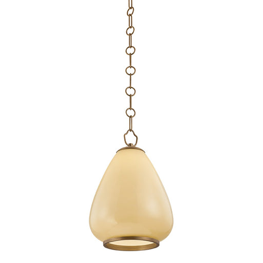 Maliah Small Pendant in Patina Brass