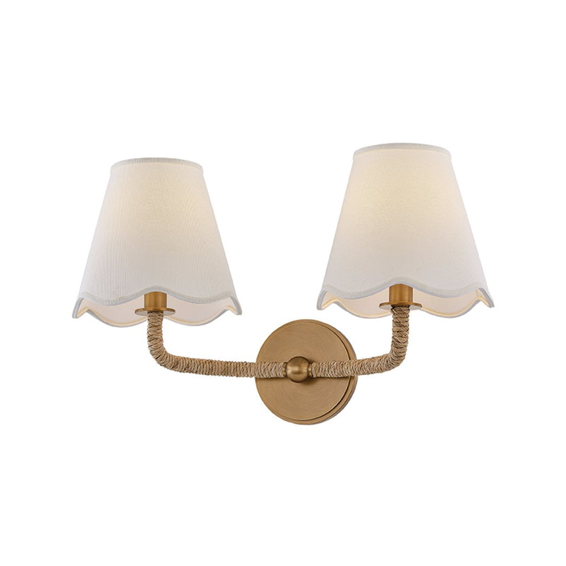 Olia 2-Light Bath Vanity Light in Patina Brass
