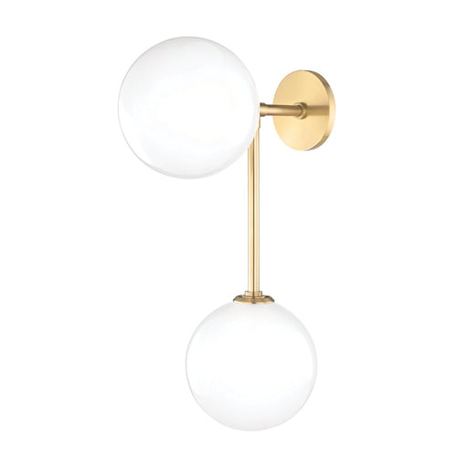 Ashleigh 2-Light Wall Sconce in Aged Brass