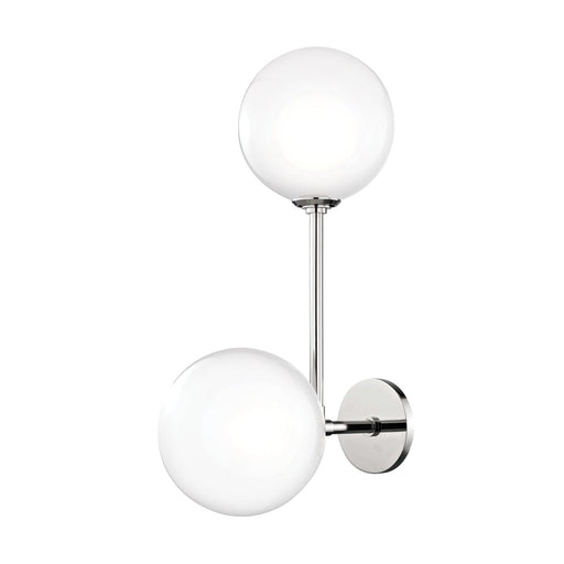 Ashleigh 2-Light Wall Sconce in Polished Nickel