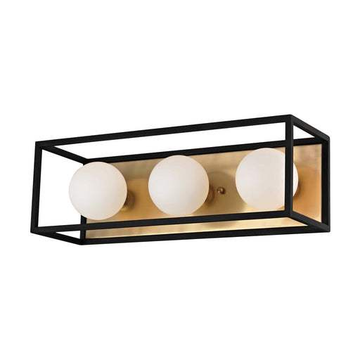 Aira 3-Light Bath Vanity Light in Aged Brass / Black