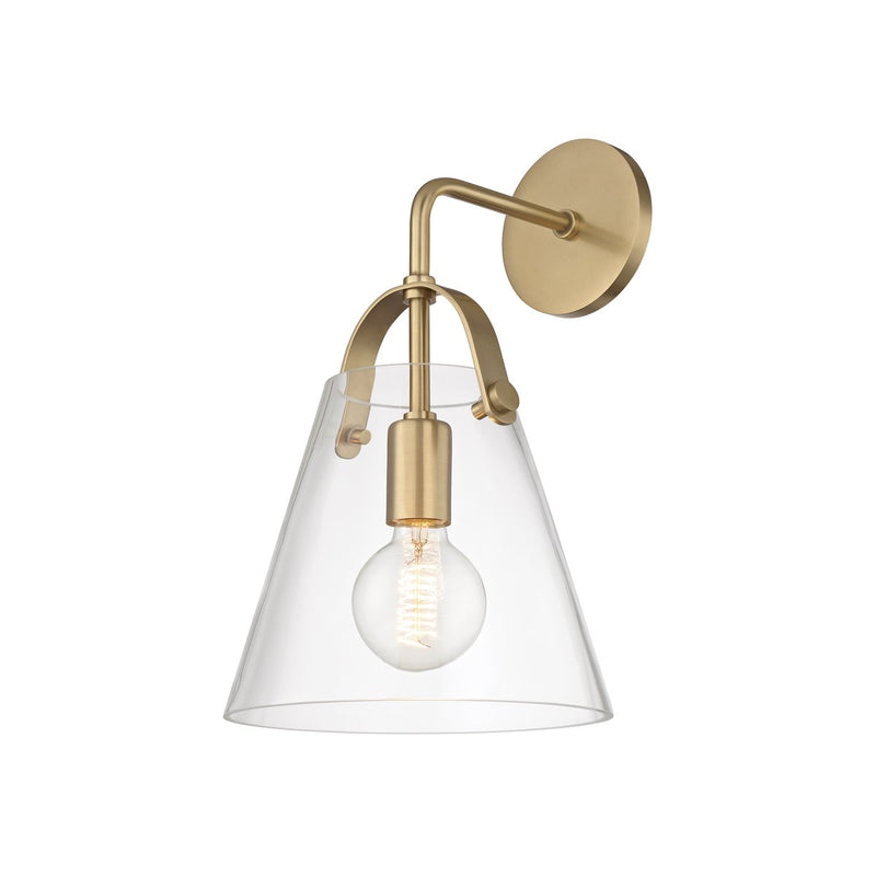 Karin Wall Sconce in Aged Brass