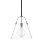 Karin Large Pendant in Polished Nickel
