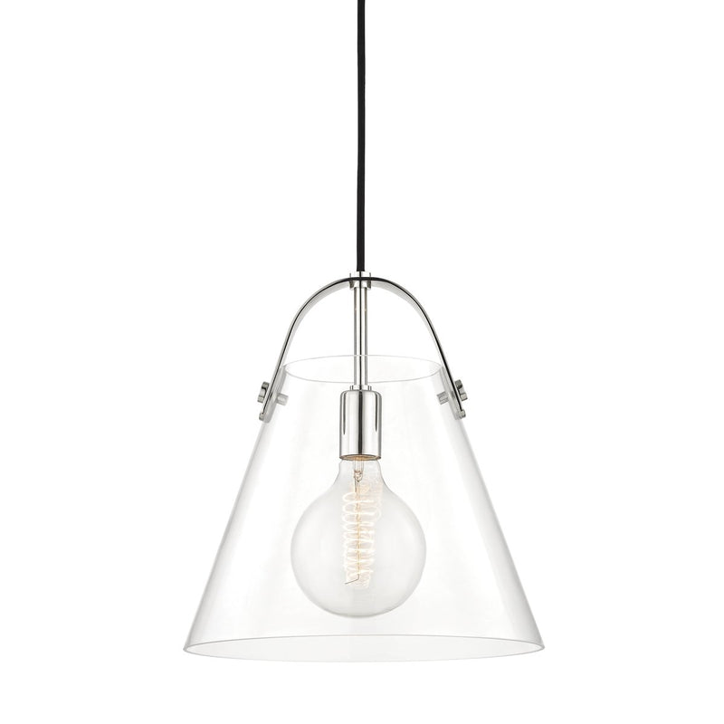 Karin Large Pendant in Polished Nickel