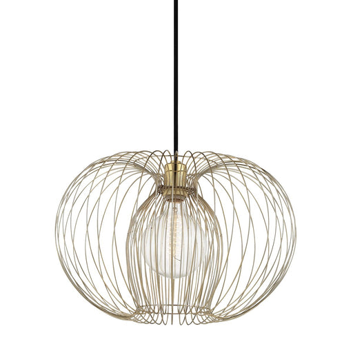 Jasmine Large Pendant in Polished Brass