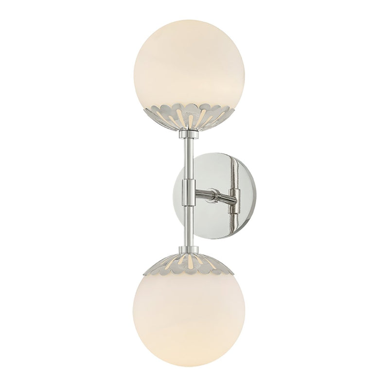 Paige 2-Light Wall Sconce in Polished Nickel