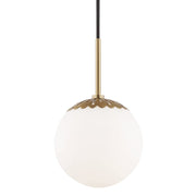 Paige Small Pendant in Aged Brass