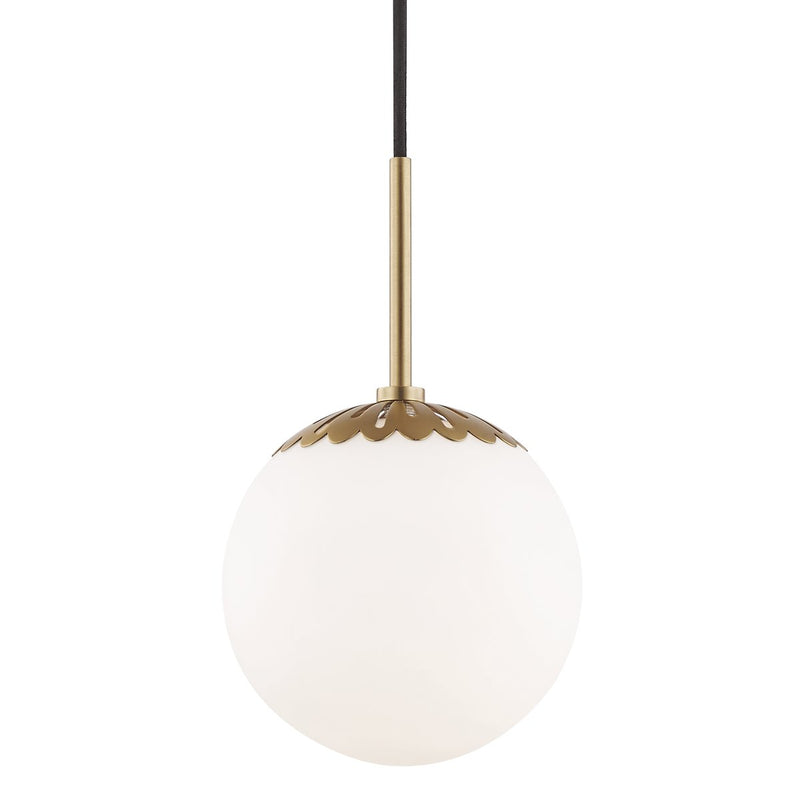 Paige Small Pendant in Aged Brass