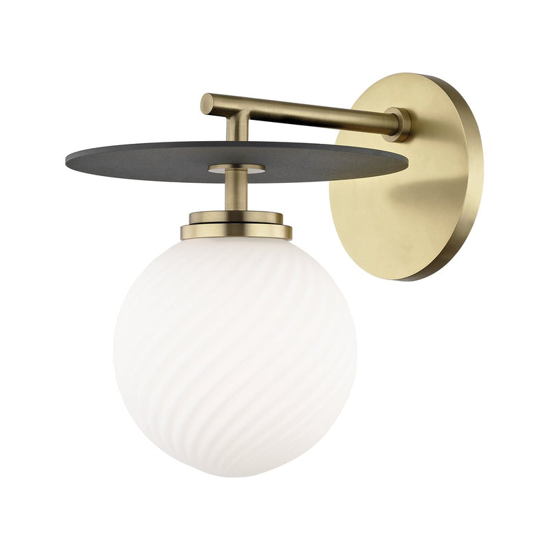 Ellis Wall Sconce in Aged Brass / Black