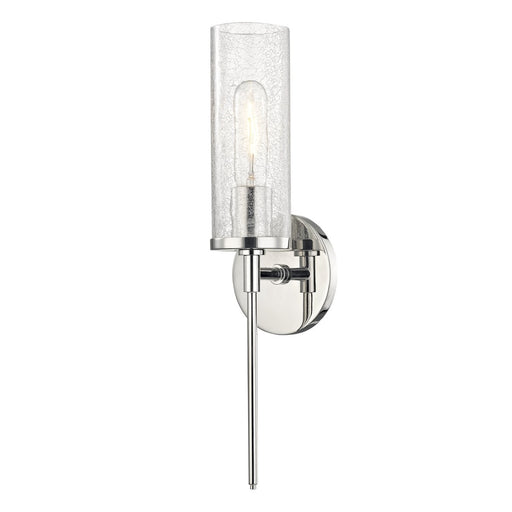 Olivia Crackle Glass Wall Sconce in Polished Nickel