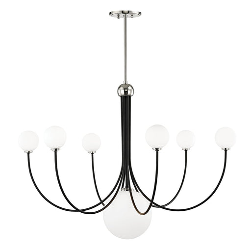 Coco 7-Light Chandelier in Polished Nickel / Black