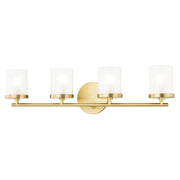 Ryan 4-Light Bath Vanity Light in Aged Brass
