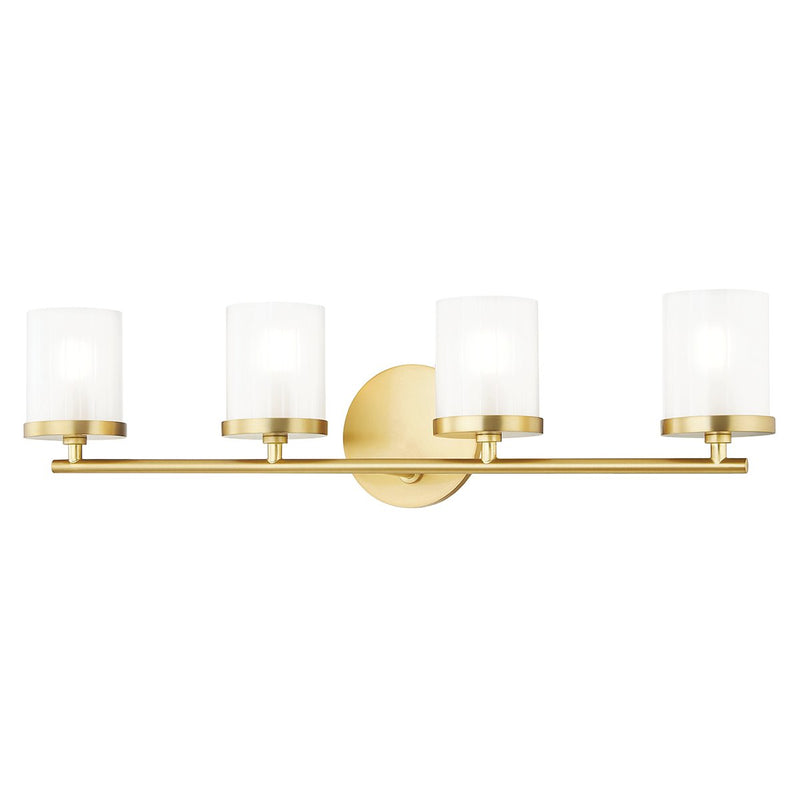 Ryan 4-Light Bath Vanity Light in Aged Brass