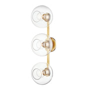 Margot 3-Light Bath Vanity Light in Aged Brass