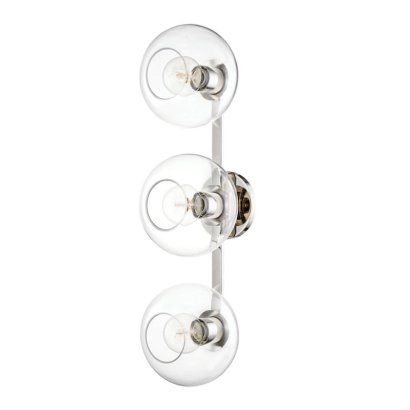 Margot 3-Light Bath Vanity Light in Polished Nickel