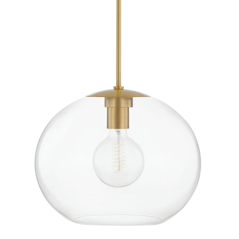 Margot Extra Large Pendant in Aged Brass