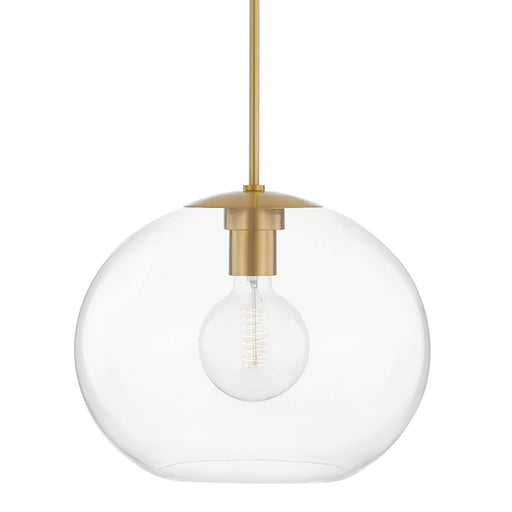 Margot Extra Large Pendant in Aged Brass