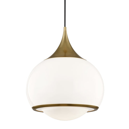 Reese Large Pendant in Aged Brass