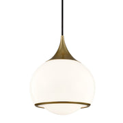 Reese Medium Pendant in Aged Brass