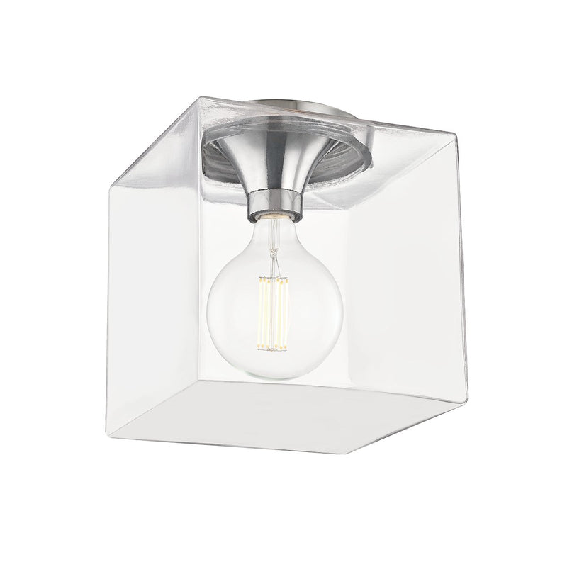 Grace Large Square Flush Mount in Polished Nickel