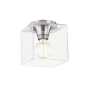 Grace Small Square Flush Mount in Polished Nickel
