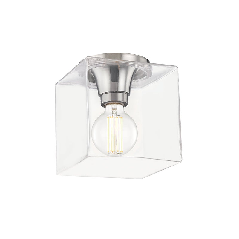 Grace Small Square Flush Mount in Polished Nickel