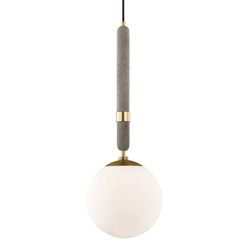 Brielle Large Pendant in Aged Brass