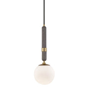 Brielle Small Pendant in Aged Brass