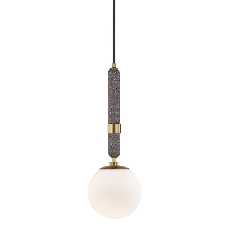 Brielle Small Pendant in Aged Brass