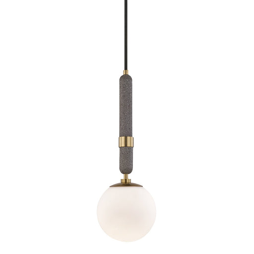Brielle Small Pendant in Aged Brass