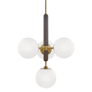 Brielle 4-Light Chandelier in Aged Brass