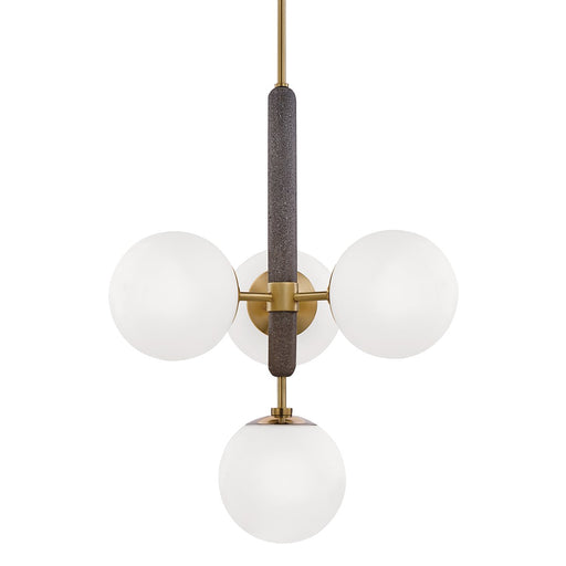Brielle 4-Light Chandelier in Aged Brass