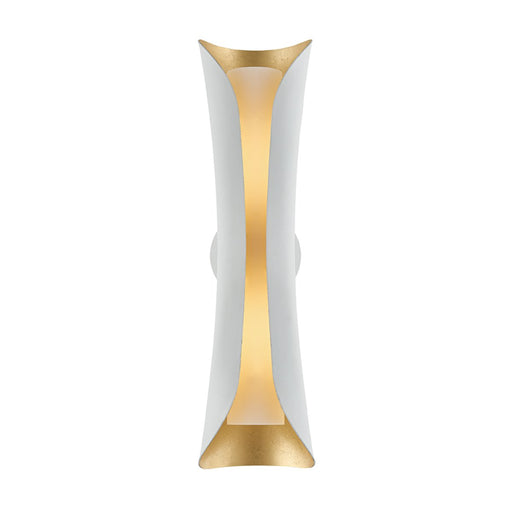 Josie 2-Light Large Wall Sconce in Gold Leaf / White