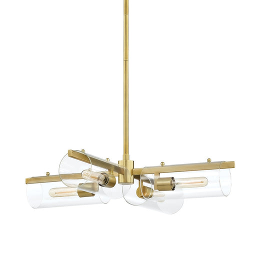 Ariel 4-Light Chandelier in Aged Brass