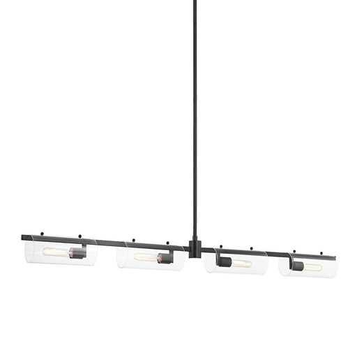 Ariel 4-Light Linear Pendant in Soft Black