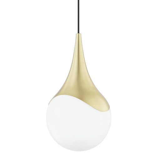 Ariana Large Pendant in Aged Brass