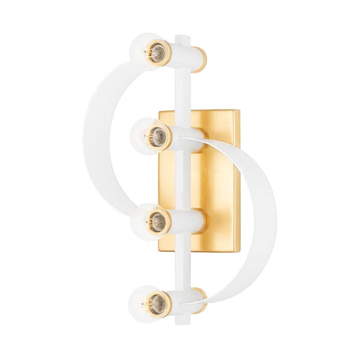Maddie 4-Light Wall Sconce in Gold Leaf / White